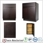 Foshan American Style RTA Espresso Kitchen Cabinets Solid Wood Furniture