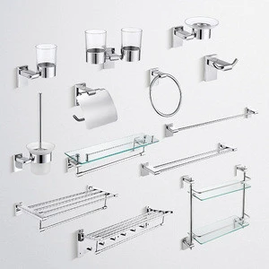 Foshan Cheap Hotel Modern Stainless Steel 6 Pieces Bathroom Accessories Set