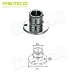 Foshan Stainless steel investment casting flange for stair rail