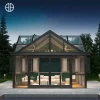 Foshanguangyearge Outdoor Aluminium frame Glass House Triangle roof Garden Room Insulated Conservatory Sunroom house