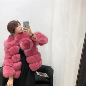 Fox Fur Coat Women Natural Fur  Winter Jacket Real Fur Jacket Female Thick Luxury Girl Jacket 2020 High Quality