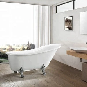 Free Standing Solid Surface Acrylic Bathtub artificial soaking bath tub