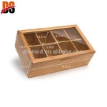 FSC certificated wooden bamboo tea box for gifts