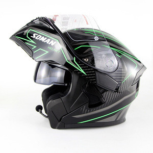 full face motorcycle helmets with built in intercom bluetooth DOT / ECE