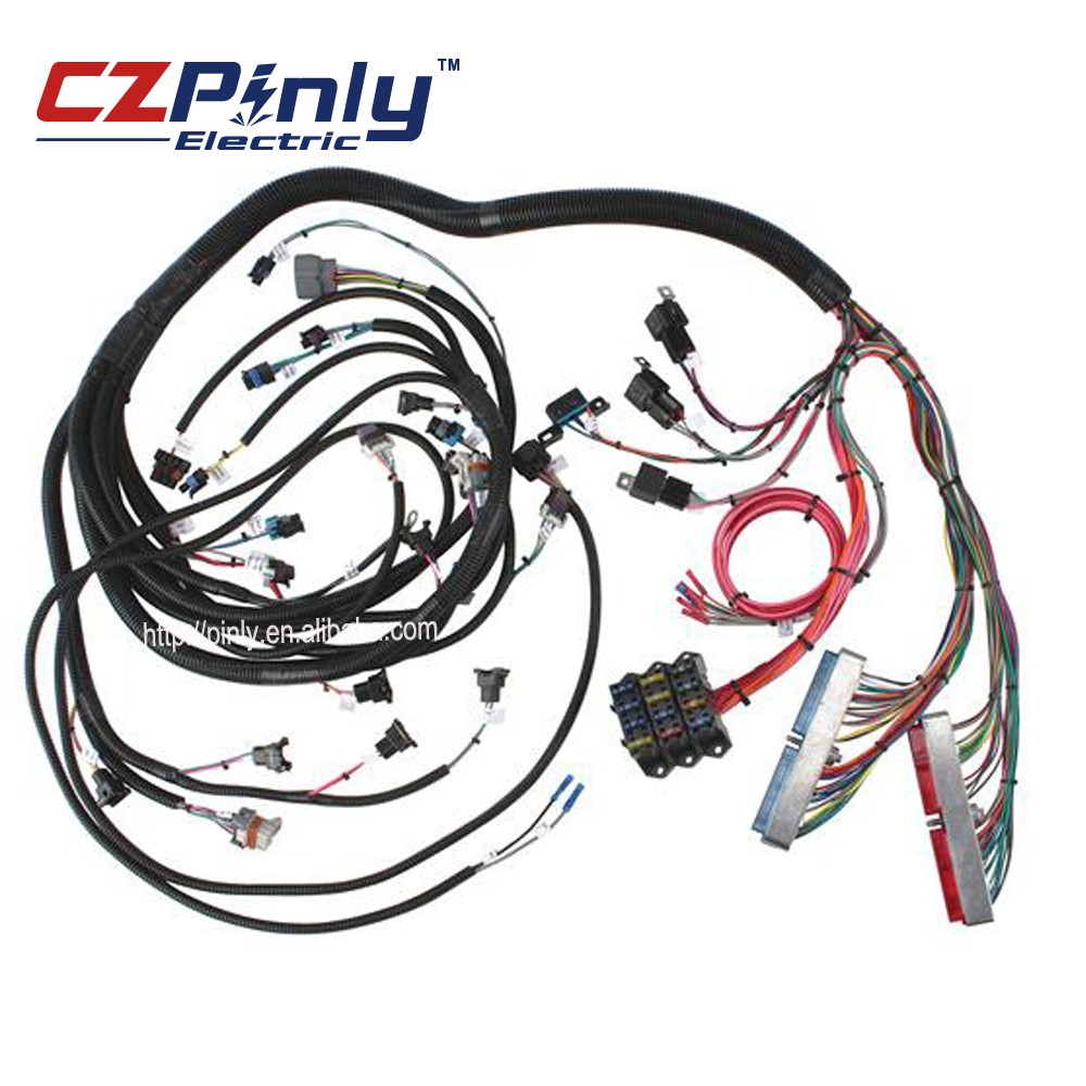 GM LS1 LS6 Vortec Engine Wiring Harness Kit Drive by Cable Hotrod Wiring Factory Supply