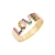 Import Gold plated full finger jewelry Colorful Stone Unique Design cz rainbow Ring for women jewelry from China