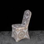 gold stamping  housse de chaise chiavari spandex banquet chair cover wedding decoration