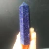 Golden Blue Sandstone Crystal Quartz Stone Point