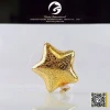 golden colored glass hanging crafts with glitter LED light