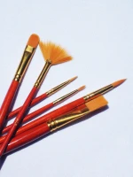 good quality wood handle flat head watercolor brush free art supply samples