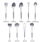 Grace Cooking Utensils Kitchen Supplies Multifunctional Nonstick Cookware Set Stainless Steel Kitchen Utensil Set