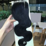 Grade 9A Virgin deep body wave 3 peruvian human hair bundle with closure,virgin brazilian human hair weave bundle with closure