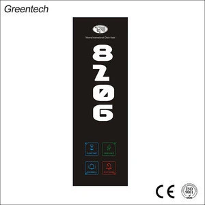 Greentech Electronic Room Number Sign, LCD Showing Plate With Tempered Glass Panel, Customized Model/Size/Color/Light