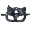 Halloween Mask Leather Cat Half Face Party Mask Headgear Cosplay Props for Masquerade Carnival Party