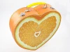 Handmade orange heart shaped small paper suitcase valentine gift cute packing baby cardboard suitcase