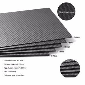 Heat pressed high quality carbon fiber cloth HCF024 200x300x0.5mm