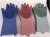 Import Heat Resistant for Cleaning Household Dish Washing Reusable Silicone Gloves with Wash Scrubber from China