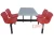 Import Heavy-Duty Canteen Furniture Restaurant Tables And Chairs Used Fast Food Modern Dining Set from China