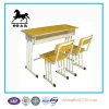 height adjustable double study table with double legs for children school furniture