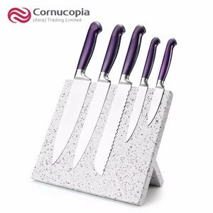 High Class Stainless Steel 5 PCS Kitchen Knife Set with Magnetic Knife Holder