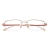 Import High End Business Glasses Frame 18K Gold Natural Ruby Half Rim Eyewear Reading Optical Eyeglasses Frame for Unisex from China