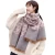 Import High-end pink leopard scarf ladies autumn and winter dual-use bib shawl from China