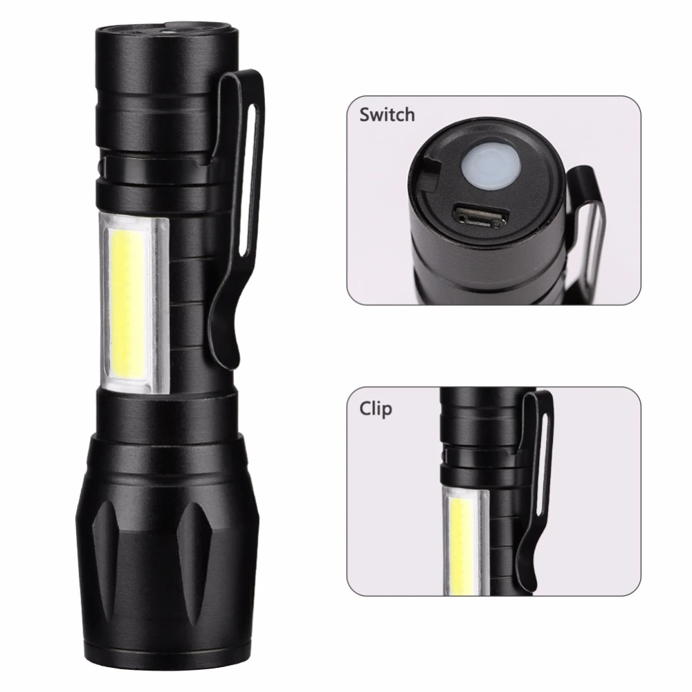 High Power Hand LED Torch Light Rechargeable LED Flashlight Torch Flashlight