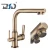 Import High Quality 100% Solid Brass Reverse Osmosis Three Way Sink Mixer 3 Way Water Faucet from China