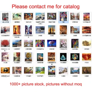high quality 1000 model picture stock wholesale fast delivery painting  paint by number kits canvas oil painting