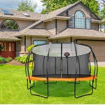 High quality 8FT-14FT outdoor playground trampoline with enclosure net