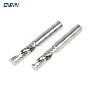 High quality engraving machine CNC Milling Cutters cnc router bits tool one single flute spiral carbide end mill for wood