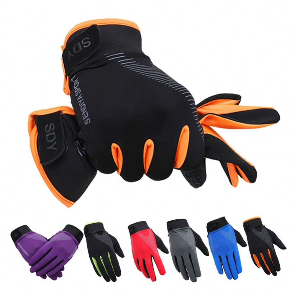 High Quality Full Finger Gel Pad Touch Screen Sport Motorcycle Riding Bike Bicycle Cycling Glove