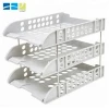 High Quality Office Desk Organizer Plastic 3 Layer File Tray for Home/School