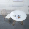 High quality round white and black round marble top dining table