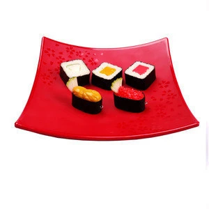 High Quality Square Melamine Plates For Sushi