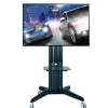 High Quality TV Trolley Stand Mount Black Design Monitor LCD TV Floor Stand Mobile Cart with DVD Shelf