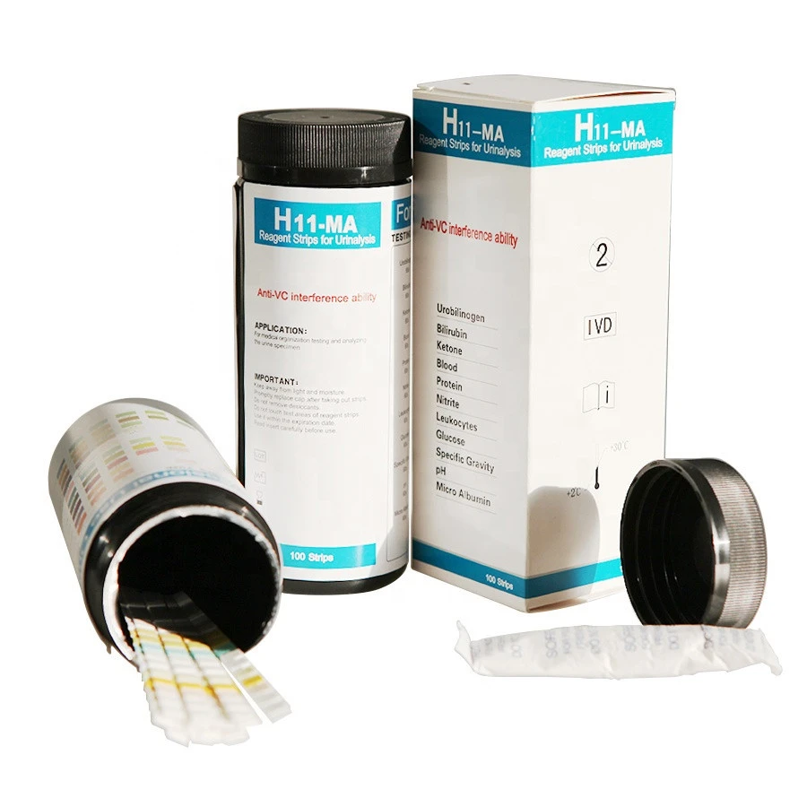 high quality urine test strips home analyzer 9/10/11 parameters ketone glucose PH wholesale