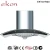 Import hot sale 900mm round tempered glass energy saving commercial inox wall mounted angled gs approved range hood no chimney from China