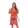 Hot Sale Elegant Bow Flower Stand Collar Chiffon Girls&#x27; Women Apparel Dress