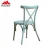 Import Hot sale high quality vintage stackable wooden like metal cross back x modern dining chair from China