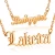 Import Hot sale Jewelry 14k 18k 24k Letter Pendant Silver Custom My Stainless Steel Personalized Gold Name Plate Necklace Personalised from China
