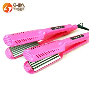 Hot sale led display ptc heater private label flat iron power cord hair straightener 9909