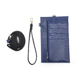 Hot Sale PU Leather Women Phone Bag Mini Card Holder Snake/Ostrich/Crocodile Pattern Wallet Bag