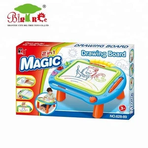 Hot sale reusable educational toy kids drawing board with magnetic pen