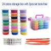 Hot Selling 24 Colors a Box Kids Modeling DIY Super Light Clay Ultra-light Plasticine Air Dry Clay