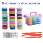 Hot Selling 24 Colors a Box Kids Modeling DIY Super Light Clay Ultra-light Plasticine Air Dry Clay