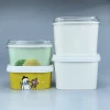Hot selling disposable paper ice cream square container frozen yogurt and lids
