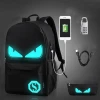 Hot selling high quality USB Luminous Anti-theft backpack