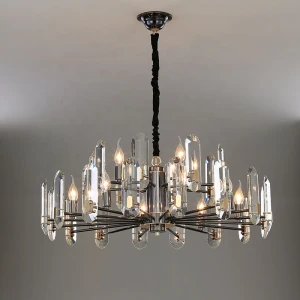 Hot selling modern luxury hotel villas crystal interior chandeliers stair pendant lights