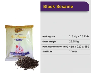 Hot Selling Sumos Malaysia Black Sesame Soft Serve Ice Cream Maker Premix Powder